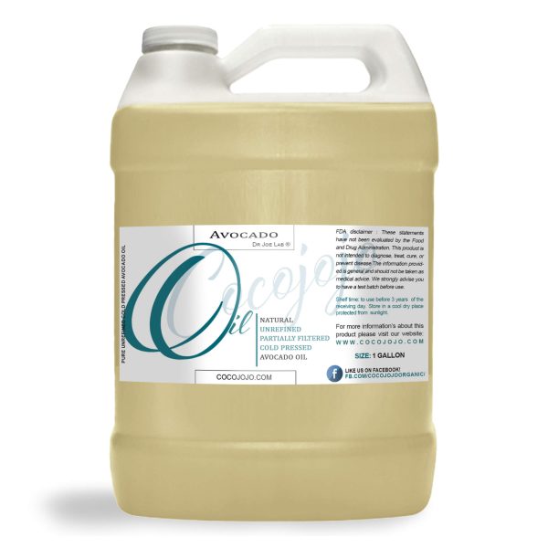 pure unrefined Avocado Oil Partially Filtered 1 Gallon