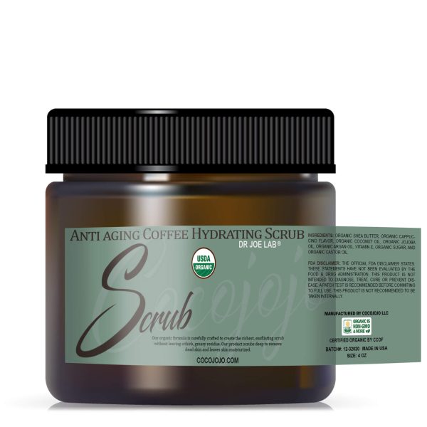 Hydrating Coffee Scrub - USDA Certified Organic - 4 oz - Image 4