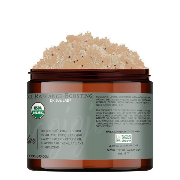Radiance Boosting Cherry Exfoliator Scrub - USDA Certified Organic - Image 7