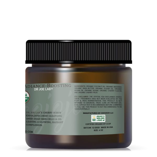 Radiance Boosting Cherry Exfoliator Scrub - USDA Certified Organic - Image 3
