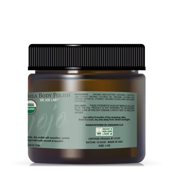Organic Coffee & Shea Polish - USDA Certified Organic - 4 oz - Image 2