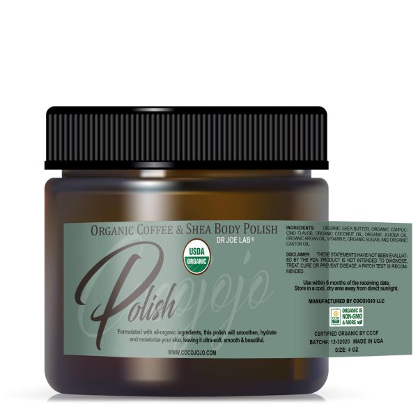 Organic Coffee & Shea Polish - USDA Certified Organic - 4 oz - Image 3