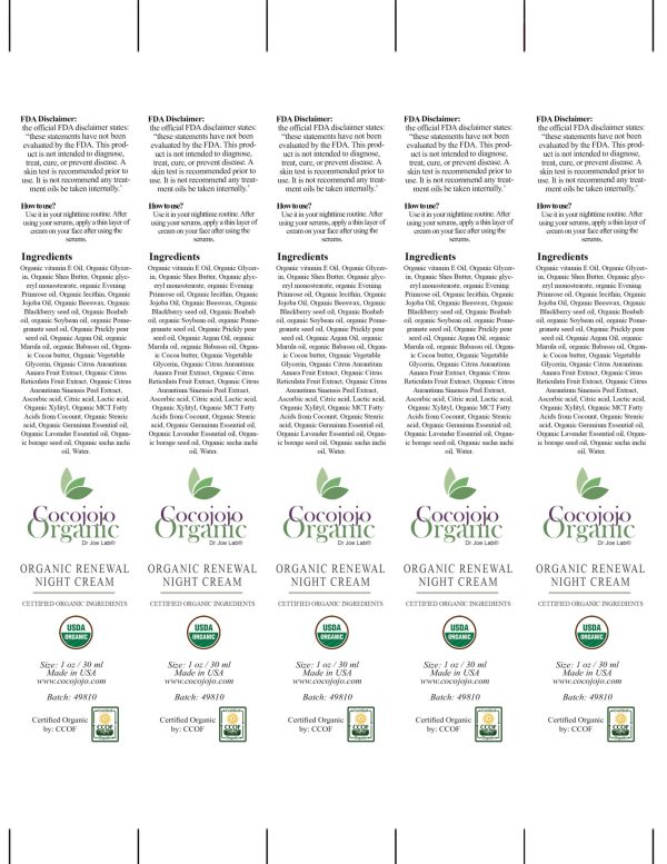 Organic Renewal Night Cream