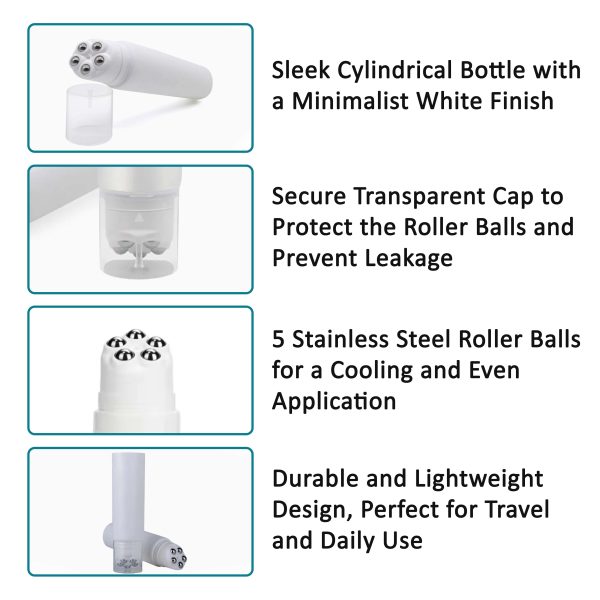 Airless 5 Roller Balls Head Bottle