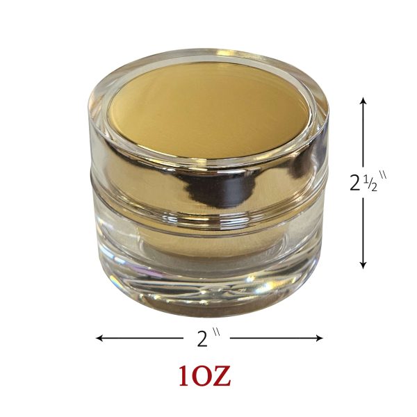 Golden Acrylic Jar with Lid