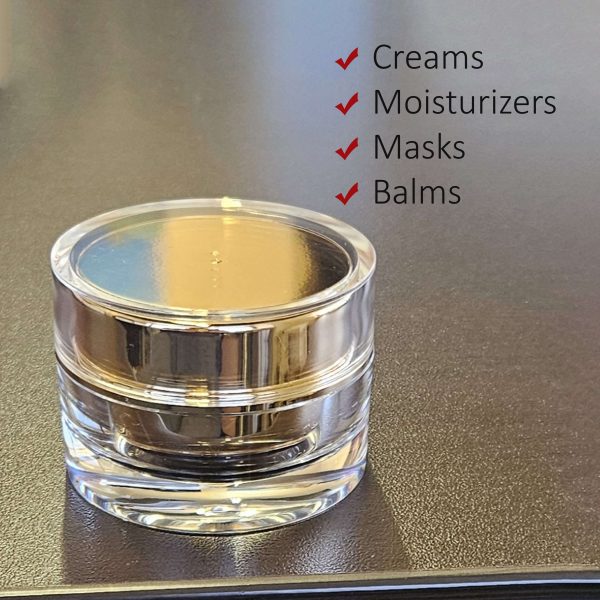 Golden Acrylic Jar with Lid