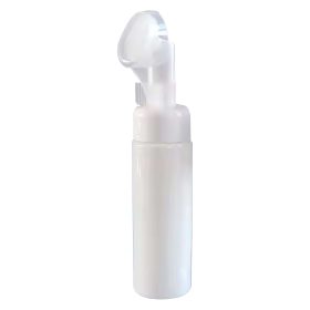 White Plastic Foam Bottle with Silicone Brush