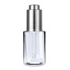 Glass Dropper Bottle with Silver push-button dropper