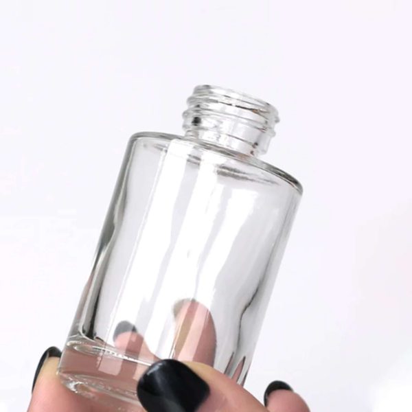 Glass Dropper Bottle with Silver push-button dropper